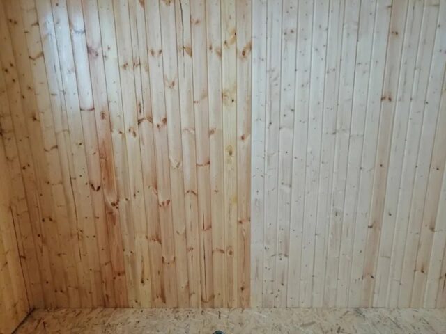Обработка вагонки льняным маслом